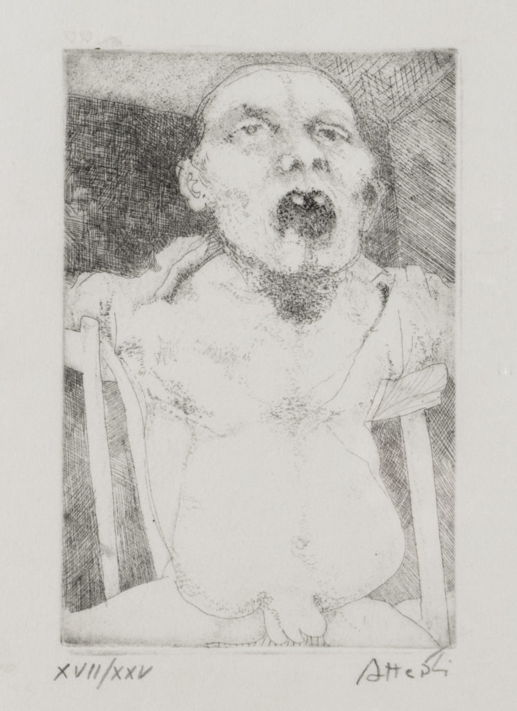 Ugo ATTARDI, Courtesy Galleria Schubert, Senza titolo, 1970, esemplare 17/25, Incisione, cm 48x34