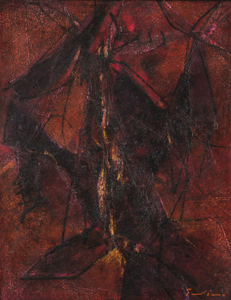 Salvatore PROVINO, Nel fuoco, 2009, Olio su tela incollato su masonite, cm 42x33